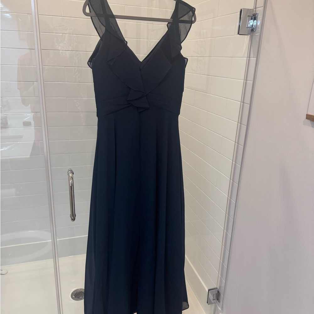 JJs House Navy Sleeveless V-Neck Midi Sundress